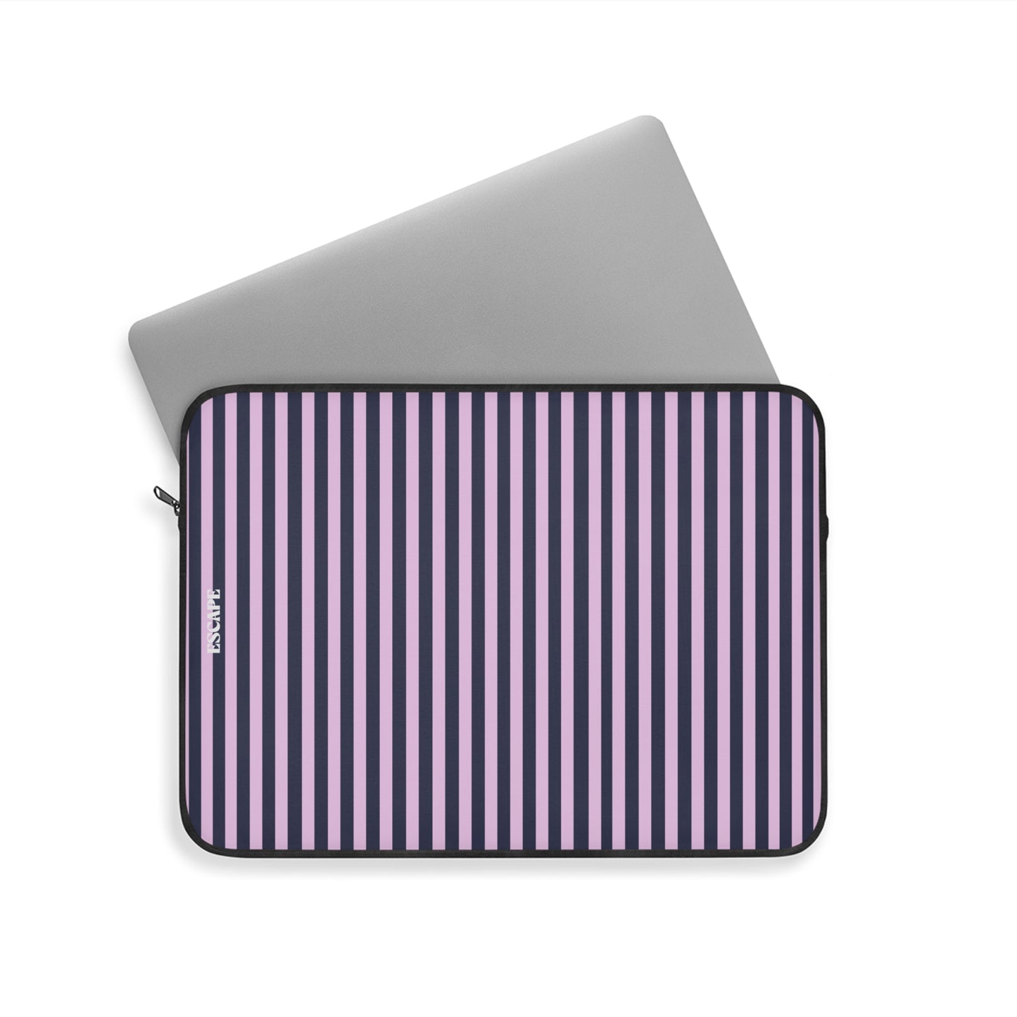 Purple Stripe Laptop Sleeve — Pink & Lavender Vertical Striped Protective Case