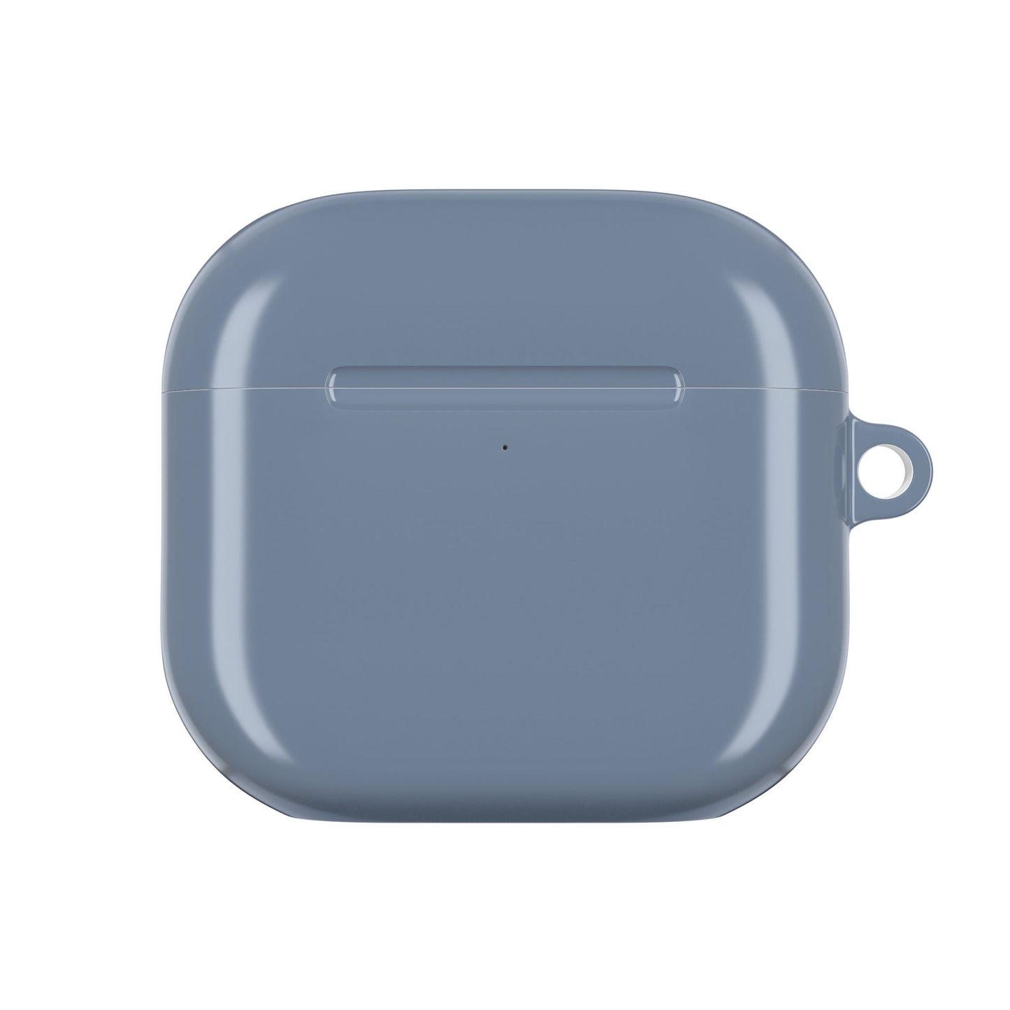 Matte Slate Blue AirPod Case – Protective Silicone Charging Case with Keyring Loop