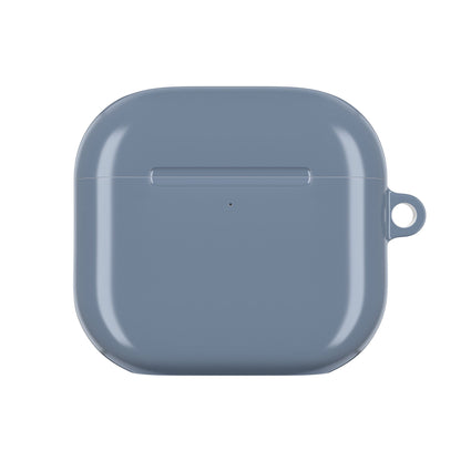 Matte Slate Blue AirPod Case – Protective Silicone Charging Case with Keyring Loop