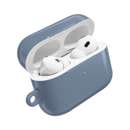 Matte Slate Blue AirPod Case – Protective Silicone Charging Case with Keyring Loop