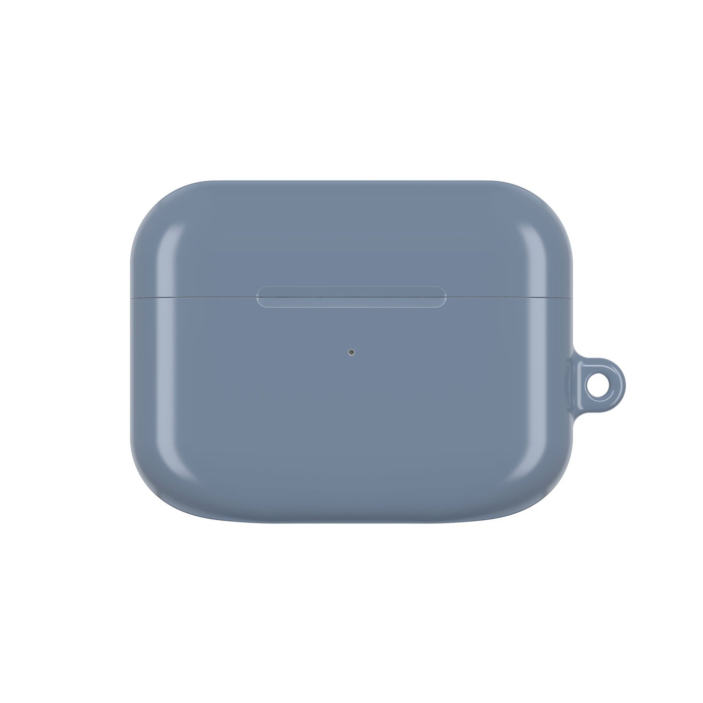 Matte Slate Blue AirPod Case – Protective Silicone Charging Case with Keyring Loop
