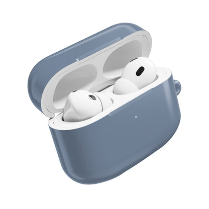 Matte Slate Blue AirPod Case – Protective Silicone Charging Case with Keyring Loop