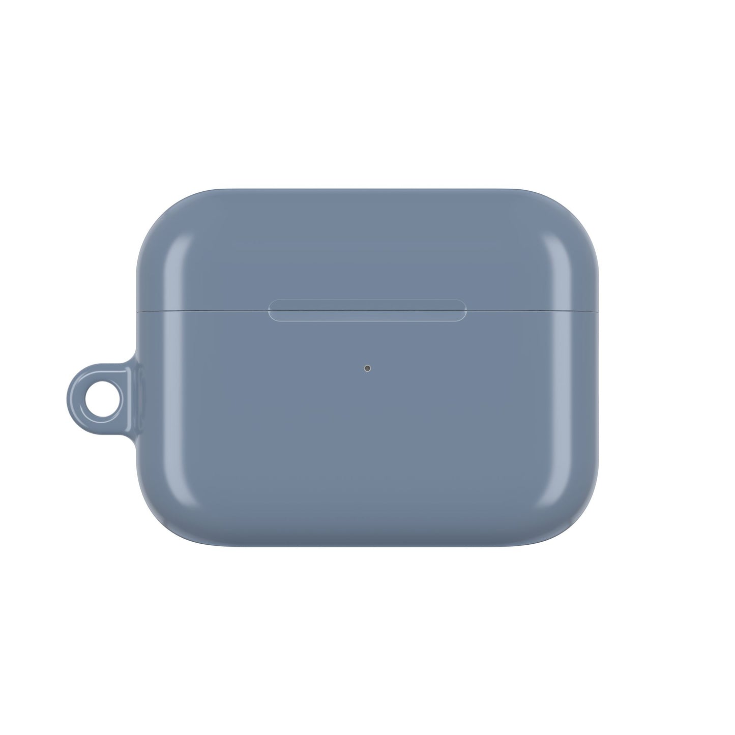 Matte Slate Blue AirPod Case – Protective Silicone Charging Case with Keyring Loop