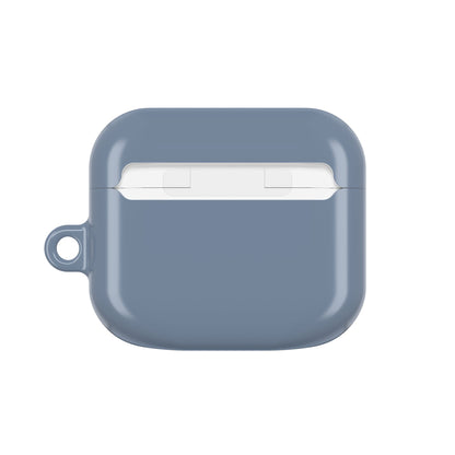 Matte Slate Blue AirPod Case – Protective Silicone Charging Case with Keyring Loop