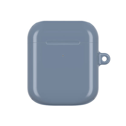 Matte Slate Blue AirPod Case – Protective Silicone Charging Case with Keyring Loop
