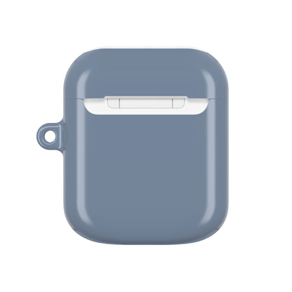 Matte Slate Blue AirPod Case – Protective Silicone Charging Case with Keyring Loop