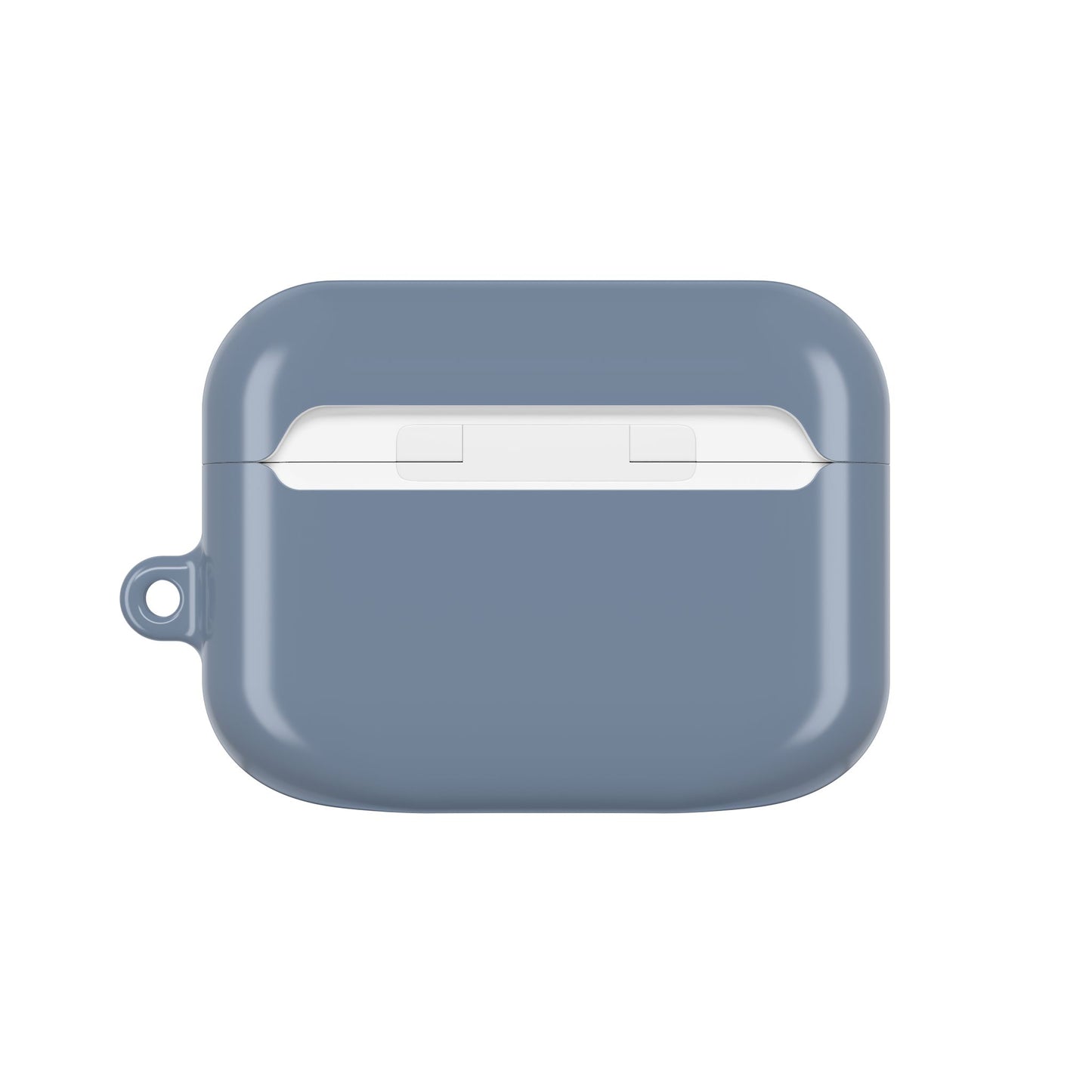 Matte Slate Blue AirPod Case – Protective Silicone Charging Case with Keyring Loop