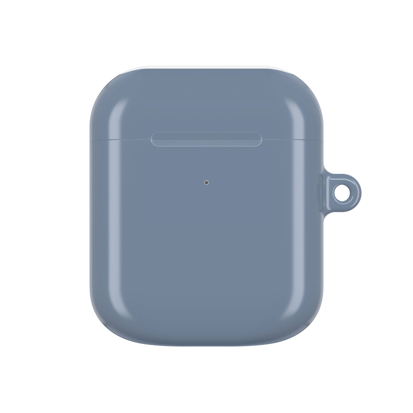 Matte Slate Blue AirPod Case – Protective Silicone Charging Case with Keyring Loop
